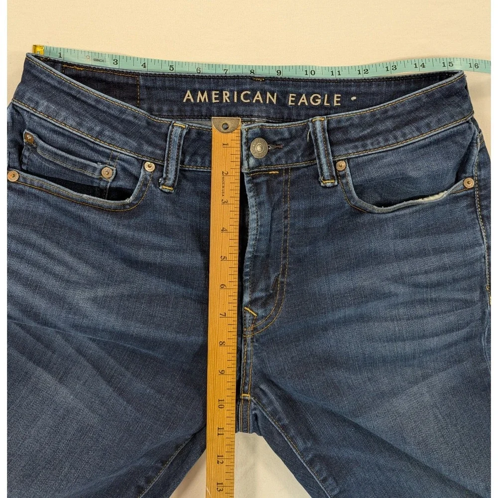 American Eagle Jeans Mens 32 Dark Denim Original Straight Ne(x)t Level Airflex‎